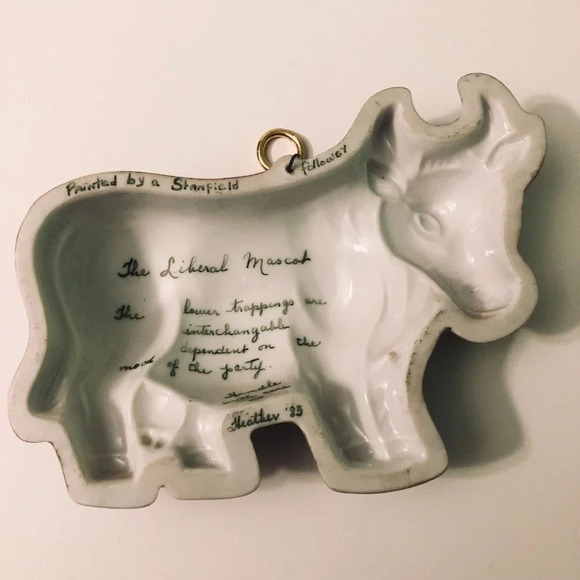 Vintage Hand Made Ceramic  Cow Wall Hanging Kitchen Decor - Picture 11 of 16